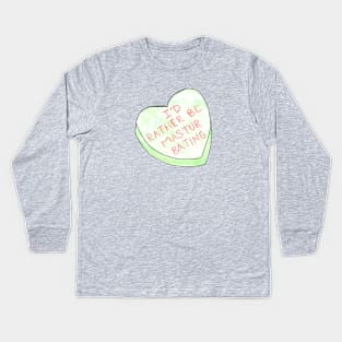 cheeky conversations heart Kids Long Sleeve T-Shirt